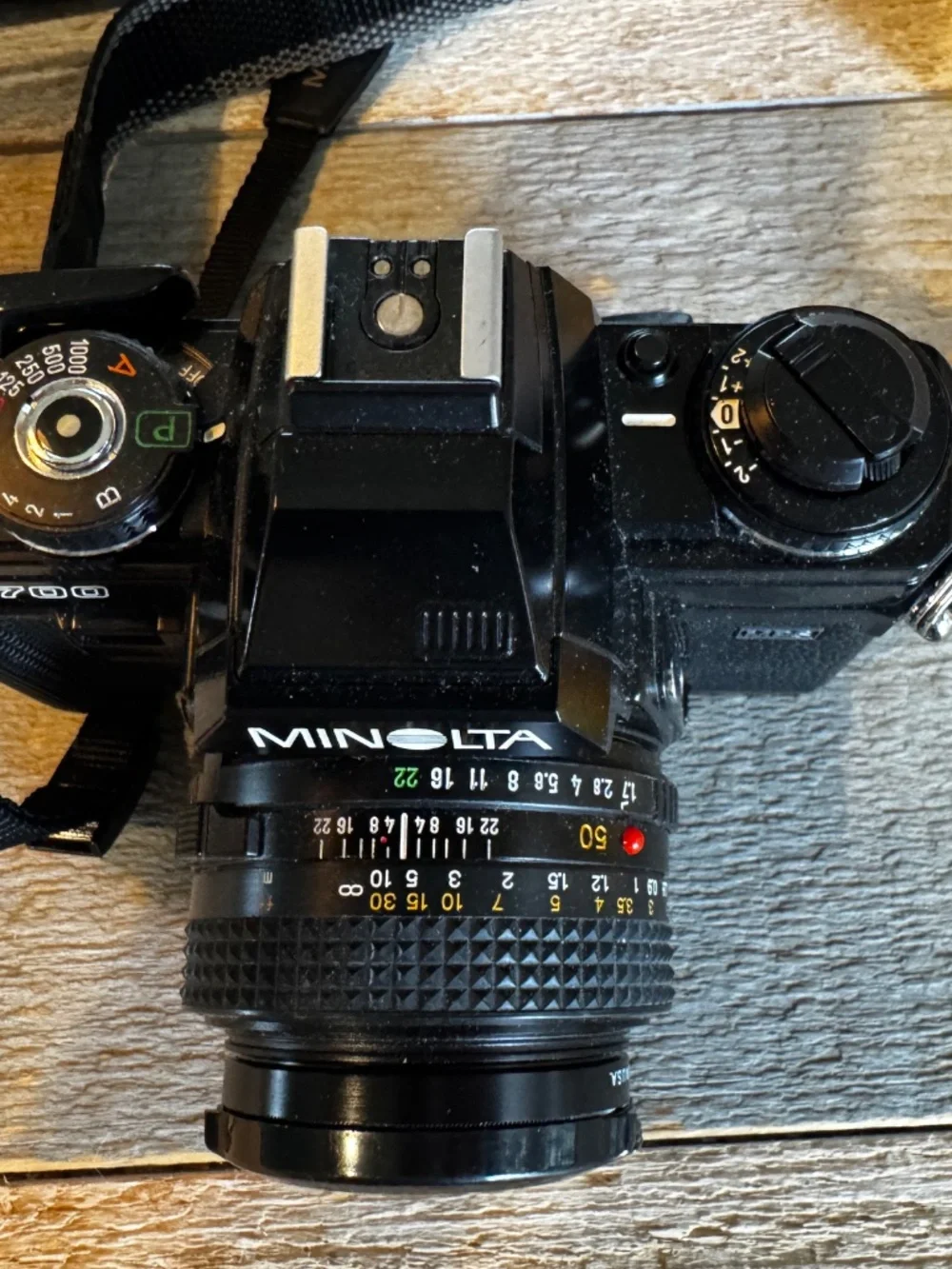 Minolta X-700 camera with case and extra film